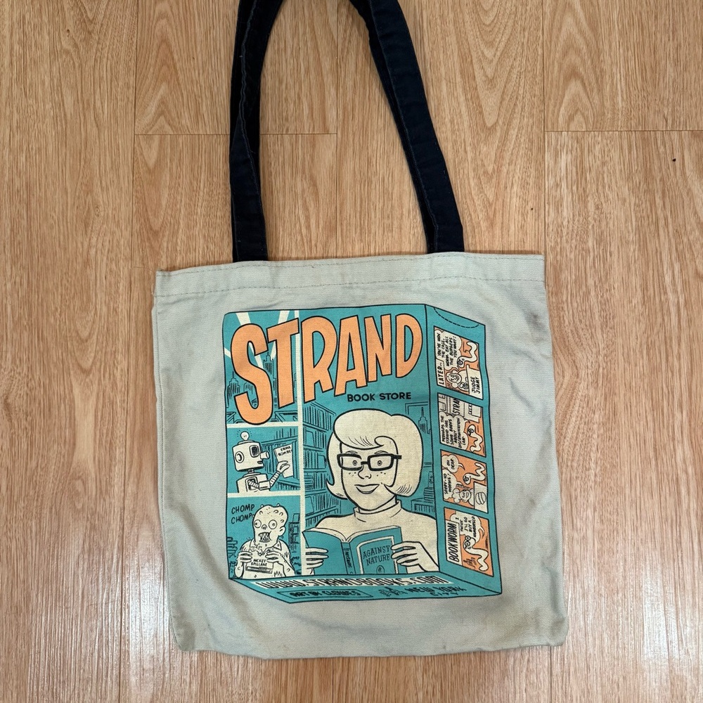 Vintage Daniel Clowes STRAND BOOK STORE Tote Bag with GHOST WORLD Print